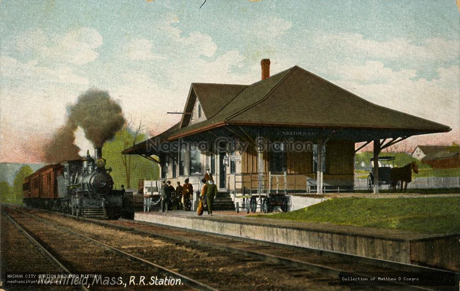 Postcard: Northfield, Massachusetts. Railroad Station